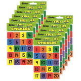 Eureka EU-655990-12 Numbers 1-20 Theme, Stickers (12 PK)