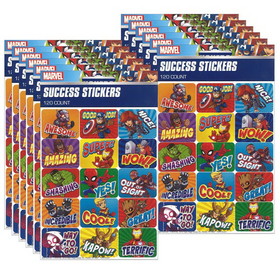 Eureka EU-657302-12 Marvel Super Hero Adventur, Stickers Success (12 PK)