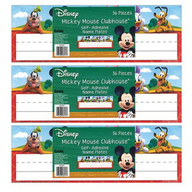 Eureka EU-833003-3 Mickey Mouse Clubhouse Name, Plates (3 PK)