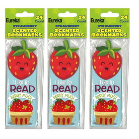 Eureka EU-834030-3 Strawberry Bookmarks, Scented (3 PK)