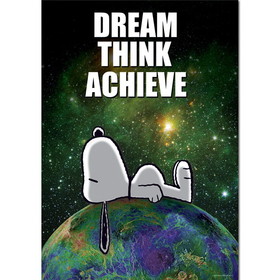 Eureka EU-837525 Snoopy Nasa Dream Think Achieve, Poster