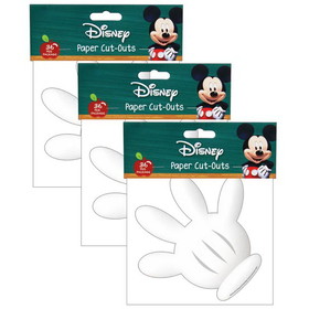 Eureka EU-841001-3 Mickey Mouse Clubhouse Hand, Paper Cut Outs (3 PK)