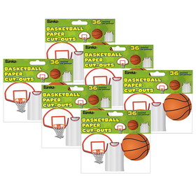 Eureka EU-841248-6 Basketball Assorted Cut Outs (6 PK)