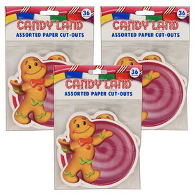 Eureka EU-841294-3 Candy Land Assorted Paper, Cut Outs (3 PK)