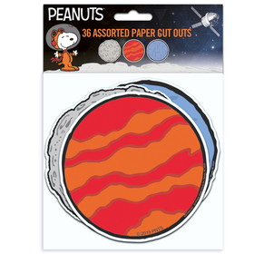 Eureka EU-841600 Peanuts Nasa Planets Paper Cut Outs