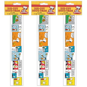 Eureka EU-845072-3 Peanuts Comic Blocks Extra, Wide Deco Trim (3 PK)
