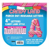Eureka EU-845155 Candy Land Pepper Stripes Deco, Letters