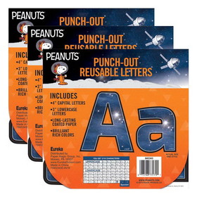 Eureka EU-845343-3 Peanuts Nasa Deco Letters (3 PK)
