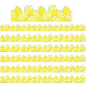Eureka EU-845639-6 Lemon Die-Cut Deco Trim Xtra, Wide Always Try Your Zest (6 PK)