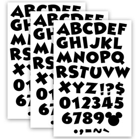 Eureka EU-845666-3 Mickey Black Deco Letters (3 PK)
