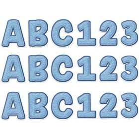 Eureka EU-850001-3 Blue Felt Deco Letters, A Close-Knit Class (3 PK)
