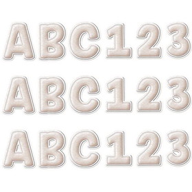 Eureka EU-850012-3 Cream Felt Deco Letters, A Close-Knit Class (3 PK)