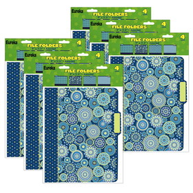 Eureka EU-866413-6 Blue Harmony File Folders (6 PK)