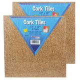 Flipside Products FLP10058-2 Cork Tiles 12Inx12In 4 Per, Pk (2 PK)