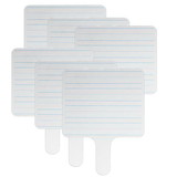 Flipside Products FLP18002-6 Rectangle Lined Answer, Paddle Dry Erase (6 EA)