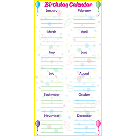 Flipside FLP90703 Low-Tac Birthday Calendar Vertical