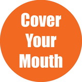Flipside Products FLP97064 Cover Your Mouth Orange Anti-Slip, Floor Sticker 5Pk