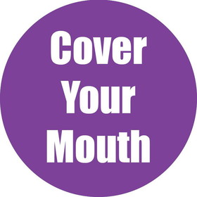Flipside Products FLP97066 Cover Your Mouth Purple Anti-Slip, Floor Sticker 5Pk
