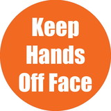 Flipside Products FLP97088 Keep Hands Off Face Orange Antislip, Floor Sticker 5Pk