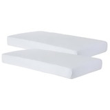 Foundations FNDFSNFWH06-2 Safefit Wht Compact Elastic, Fitted Sheet (2 EA)