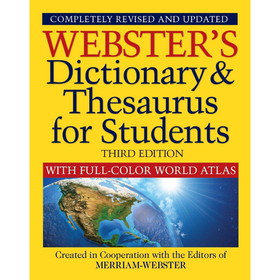 Merriam-Webster FSP9781596951785 Dictionary & Thesaurus W/ Atlas, Websters 3Rd Edition