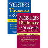 Merriam-Webster FSP9781596951839 Websters Dictionary/Thesaurus Set, For Students