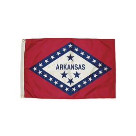 Flagzone FZ-2032051 3X5 Nylon Arkansas Flag Heading & - Grommets
