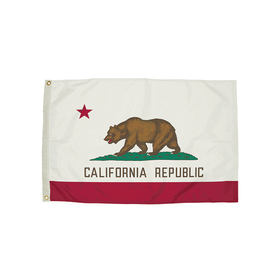Flagzone FZ-2042051 3X5 Nylon California Flag Heading & - Grommets