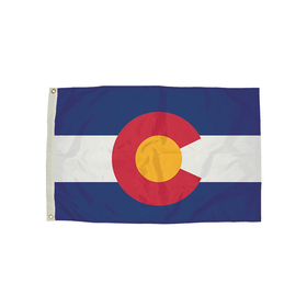 Flagzone FZ-2052051 3X5 Nylon Colorado Flag Heading & - Grommets