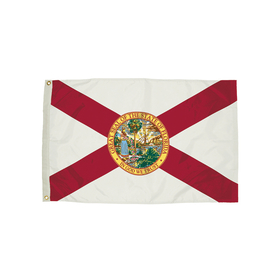 Flagzone FZ-2082051 3X5 Nylon Florida Flag Heading & - Grommets