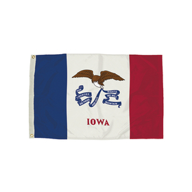 Flagzone FZ-2142051 3X5 Nylon Iowa Flag Heading & - Grommets