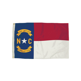 Flagzone FZ-2322051 3X5 Nylon North Carolina Flag - Heading Grommets