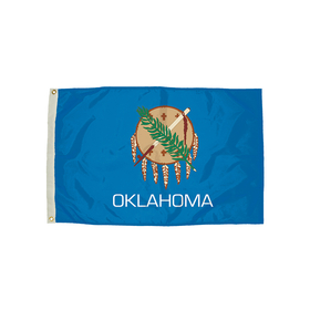 Flagzone FZ-2352051 3X5 Nylon Oklahoma Flag Heading & - Grommets