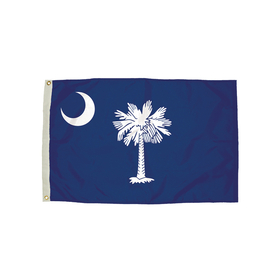 Flagzone FZ-2392051 3X5 Nylon South Carolina Flag - Heading Grommets