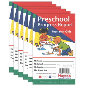 Hayes Publishing H-PRC4-6 Preschool Progress Report, 10 Per Pk Age 4 (6 PK)