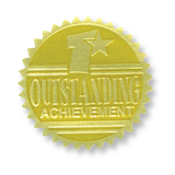 Flipside H-VA371 Gold Foil Embossed Seals - Outstanding Achievement