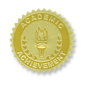 Flipside H-VA372 Gold Foil Embossed Seals Academic - Achievement