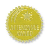 Flipside H-VA375 Gold Foil Embossed Seals Attendance - Award
