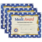 Hayes Publishing H-VA507-3 Certificates Merit Award, W/ Stars 8.5 X 11 30 Per Pk (3 PK)