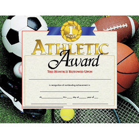 Hayes School Publishing H-VA526 Certificates Athletic Award 30 Pk 8.5 X 11