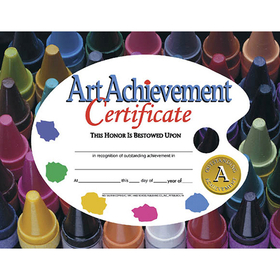 Hayes School Publishing H-VA570 Certificates Art Achievement 30/Pk 8.5 X 11