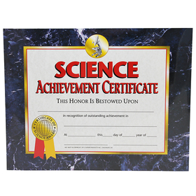 Hayes School Publishing H-VA571 Science Achievement 30/Pk 8.5 X 11 Certificates