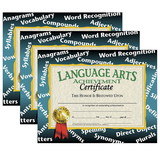 Hayes Publishing H-VA585-3 Certificates Language Arts, Achievement 8.5X11 30 Per Pk (3 PK)