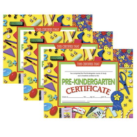 Hayes Publishing H-VA600-3 Certificates Pre-K 30 Per Pk, 8.5X11 Yellow (3 PK)