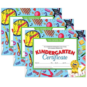 Hayes Publishing H-VA601-3 Kindergarten Certificate (3 PK)