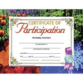 Hayes School Publishing H-VA633 Certificates Of Participation 30 Pk 8.5 X 11 Inkjet Laser