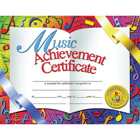 Hayes School Publishing H-VA636 Certificates Music 30/Pk 8.5 X 11 Achievement Inkjet Laser