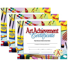 Hayes Publishing H-VA670-3 Certificates Art Achievement, Inkjet Laser 8.5X11 30 Per Pk (3 PK)