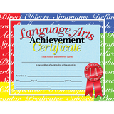 Hayes School Publishing H-VA685 Certificates Language Arts 30/Pk 8.5 X 11 Inkjet Laser