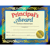 Hayes School Publishing H-VA689 Certificates Principals Award 30 Pk 8.5 X 11 Inkjet Laser